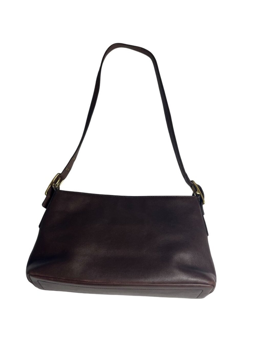 Coach VTG Legacy Shoulder Bag Brown Leather C23-9861 Adj. Strap Top-Zip Close